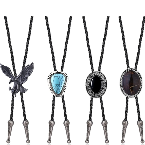 New Set of 4 bolo ties neckties - Picture 3 of 4